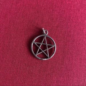 Vintage Pentacle Necklace Pendant Wicca Goth